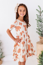 Gingerbread Bow | Scoop Back Dress