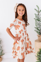 Load image into Gallery viewer, Gingerbread Bow | Scoop Back Dress