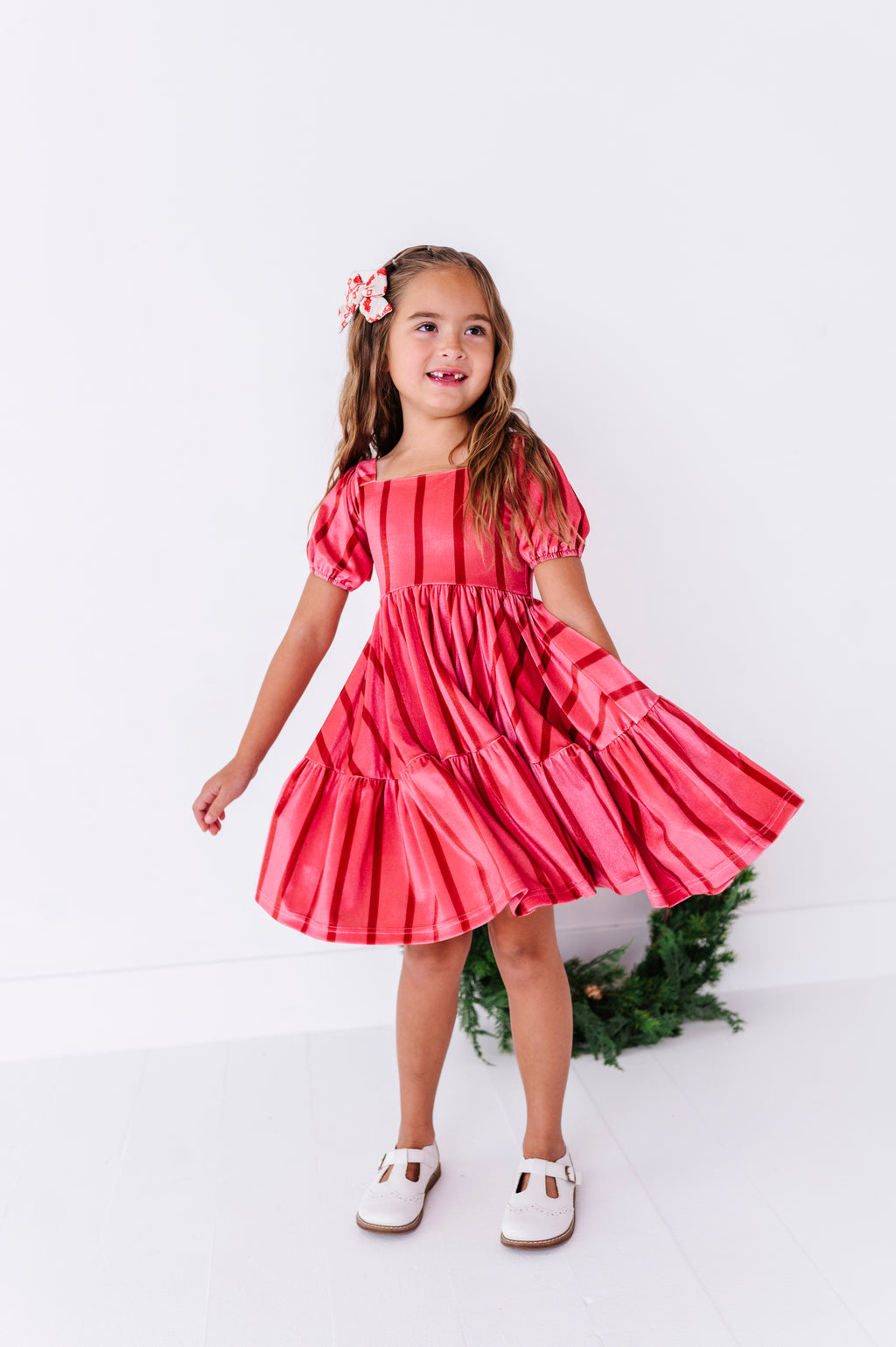 Candy Cane Lane | Velvet Twirl Dress
