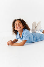 Coastal Blue | BOYS TERRY CHECK SET