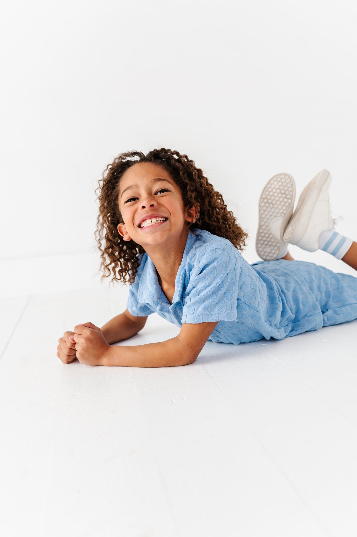 Coastal Blue | BOYS TERRY CHECK SET