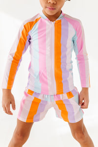 Summer Stripes: RASHGUARD ZIP-UP *SHIRT ONLY!*