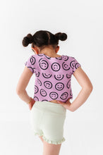 Load image into Gallery viewer, Mauve Smilies | Cross Back Tee