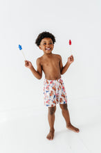 Load image into Gallery viewer, Firecrackers + Franks | BOYS Swim Shorts