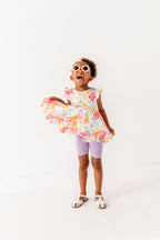 Fruity Floral | Double Ruffle Peplum