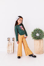 Load image into Gallery viewer, Gold Sequin Stripe | Wide-Leg Pants