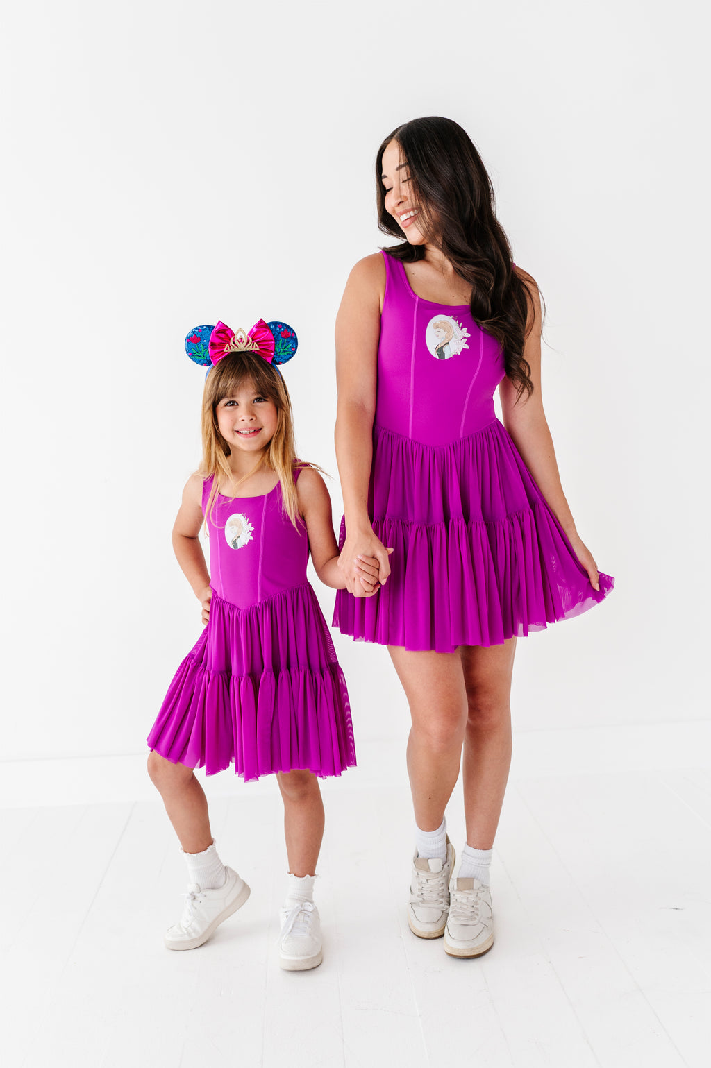 Ana (ADULT) | Raspberry Mesh DRESS