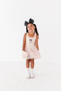 Pumpkin Bow TAN | (KIDS) Mesh DRESS