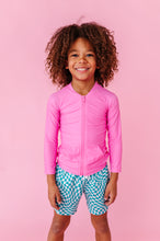 Load image into Gallery viewer, Popsicle Pink | ZIP RASHGUARD SHIRT