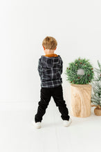 Load image into Gallery viewer, Black Plaid | HOODED HENLEY