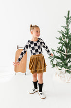 Load image into Gallery viewer, Checkered Bow | CROPPED Bow Back Long Sleeve Top