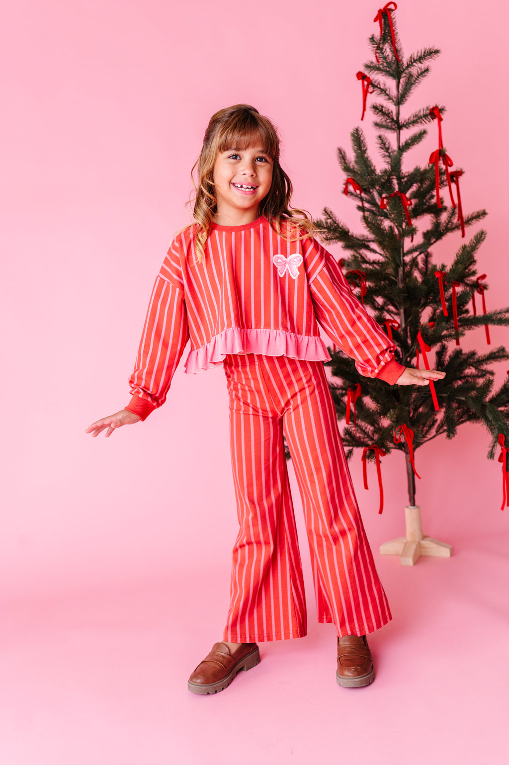 Peppermint Stripes | Wide Leg Pants