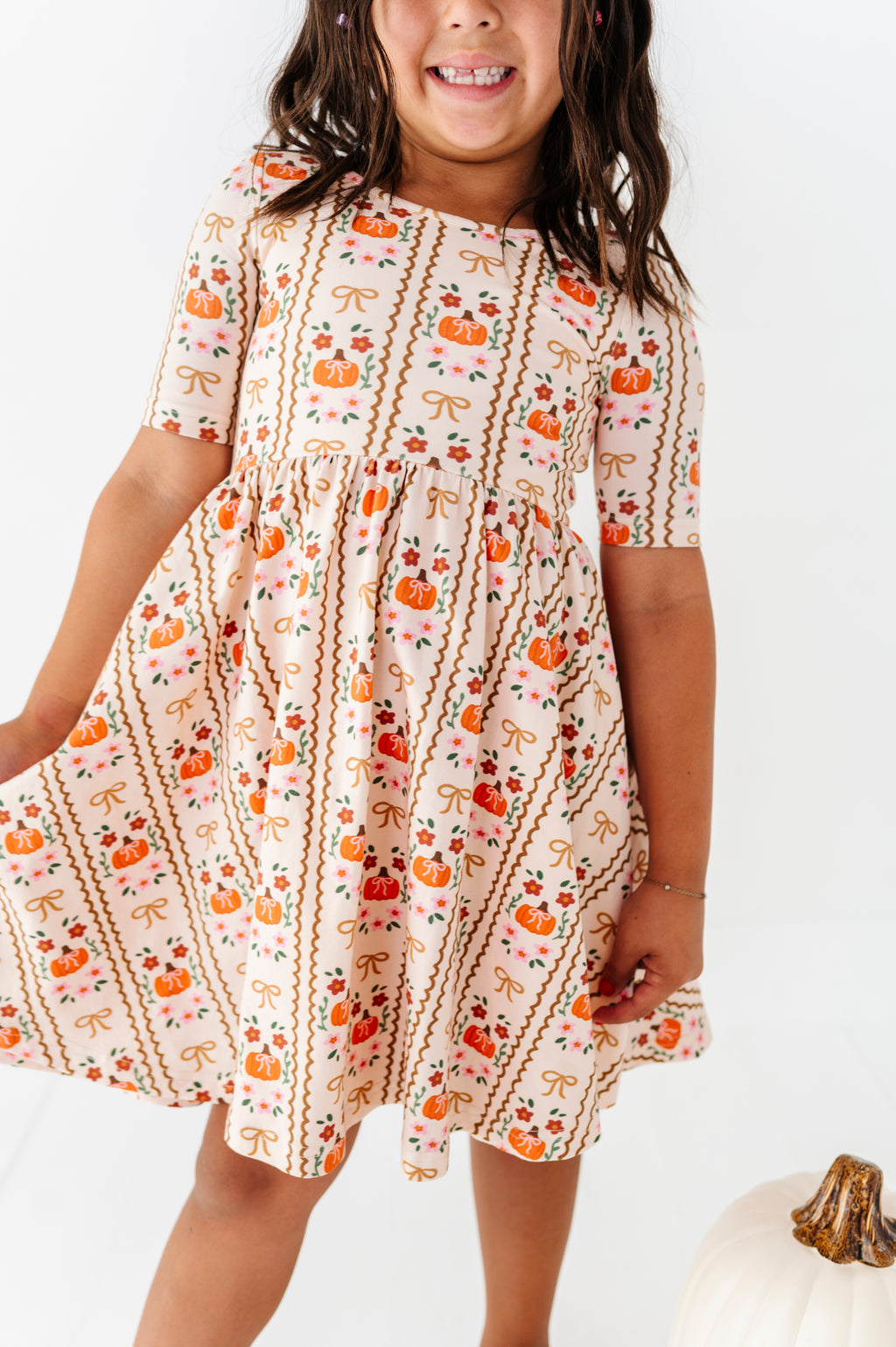 Harvest Charm | Bow Back Twirl Dress