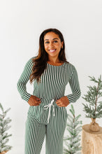 Load image into Gallery viewer, Green Stripes | Women’s PJ TOP
