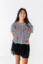 Load image into Gallery viewer, Striped Mickey Pumpkin | ADULT Boxy Crop