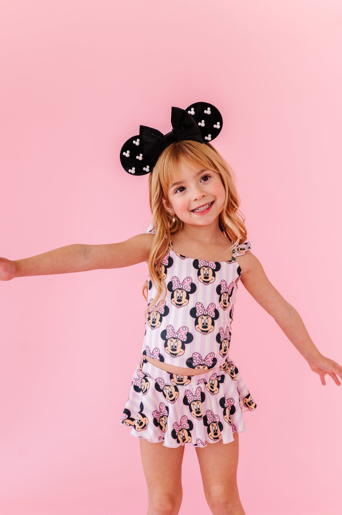 Purple Stripe Minnie | TWO-PIECE Skirted Suit