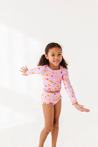 Leopard: 1/4th Zip Rashguard TWO-PIECE