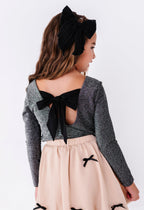 Black Shimmer | Tie-Back Top