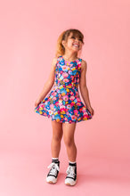 Load image into Gallery viewer, Electric Bloom | Open Sides Active Dress (with shorts!)