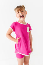 Load image into Gallery viewer, Pink Punch | Mini Dress + Biker Shorts RIB Set