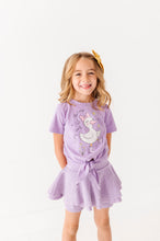 Load image into Gallery viewer, Silly Goose | Purple Vintage Front-Tie Tee