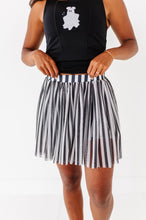 Load image into Gallery viewer, Midnight Stripes | (ADULT) MESH SKORT