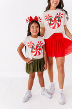 Red Peppermint Mouse | ADULT Cream *BOTH CROP + FULL LENGTH HERE!*
