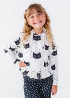 Black Cat Magic | Ruffle Hoodie