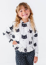 Load image into Gallery viewer, Black Cat Magic | Ruffle Hoodie