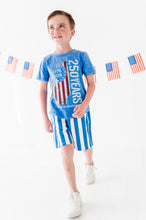 Load image into Gallery viewer, BLUE Spangled Stripes | BOY SHORTS