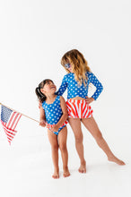 Load image into Gallery viewer, Stars + Stripes | Rashguard Skirted 2-Piece