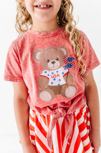 Load image into Gallery viewer, Teddy | RED Tie Front Tee