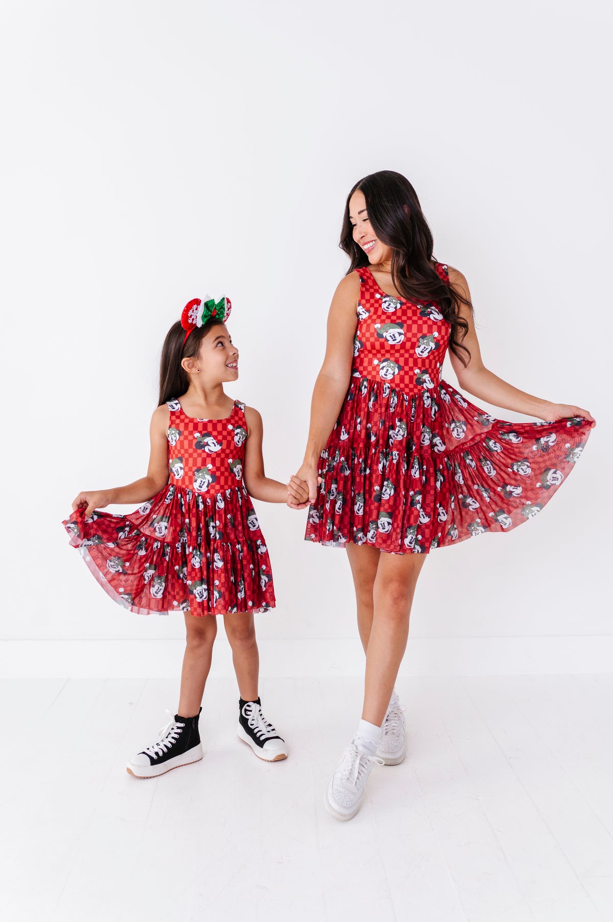 Minnie's Holly Check | ADULT Mesh Dress