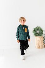 Load image into Gallery viewer, Pine Plaid | HOODED HENLEY