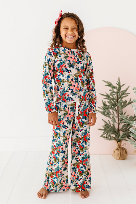 Holly Floral | GIRLS WIDE-LEG SET