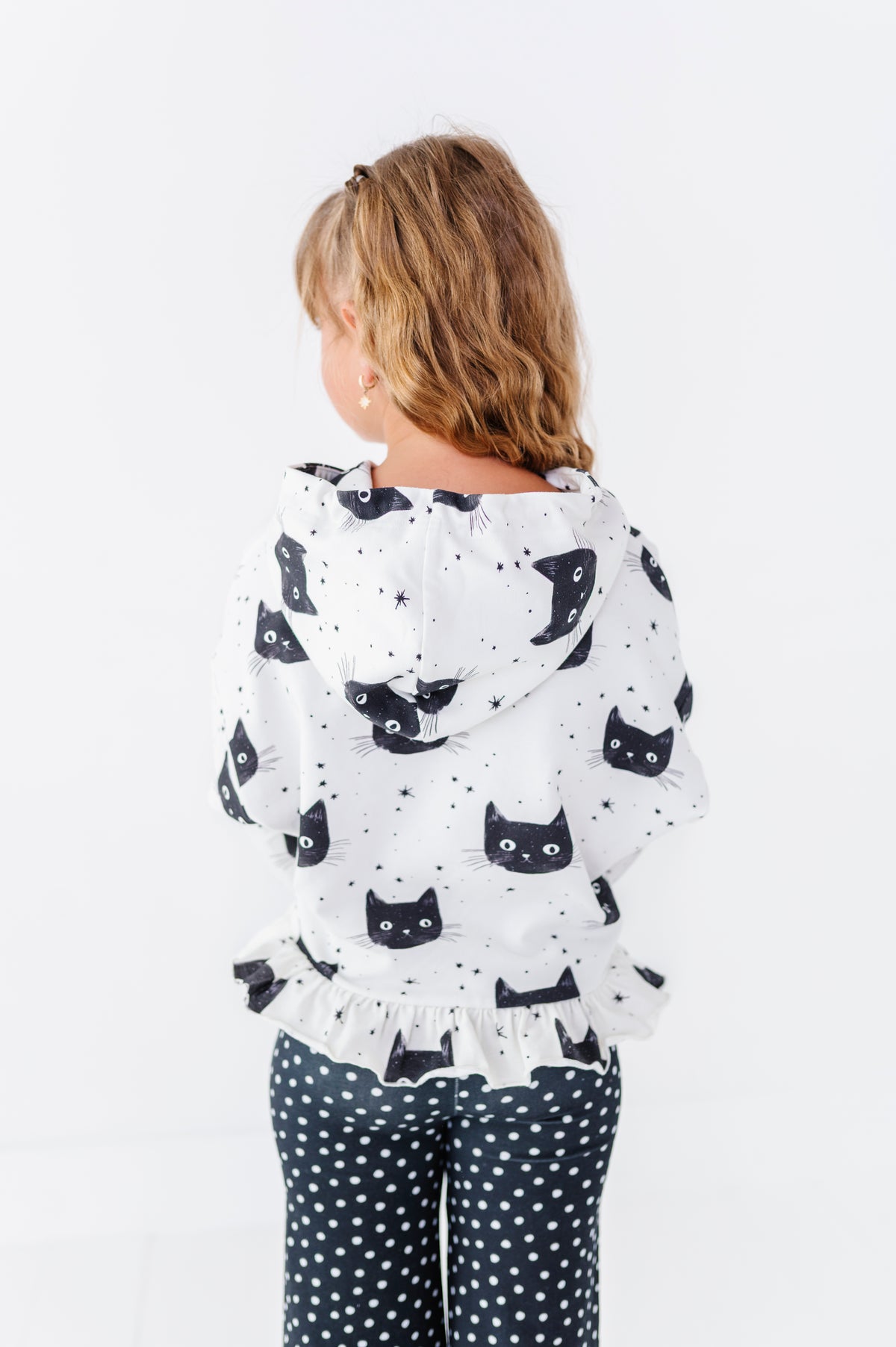 Black Cat Magic | Ruffle Hoodie