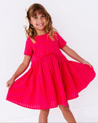 Merry Berry Gingham | Swing Dress