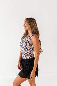 Checkered Minnie Pumpkins | ADULT TANK