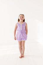 Load image into Gallery viewer, Violet: TERRY ROMPER