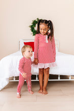 Load image into Gallery viewer, Red Stripes | ZIP ROMPER