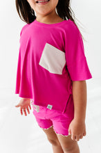 Load image into Gallery viewer, Pink Punch | Boxy Crop + Shorts RIB Set
