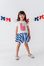 Load image into Gallery viewer, BLUE Spangled Stripes | SKORT