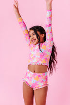 Tutti Fruitti Blossom | 1/4th ZIP RASHGUARD 2-PIECE