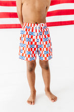 Load image into Gallery viewer, USA Check | BOYS Swim Shorts