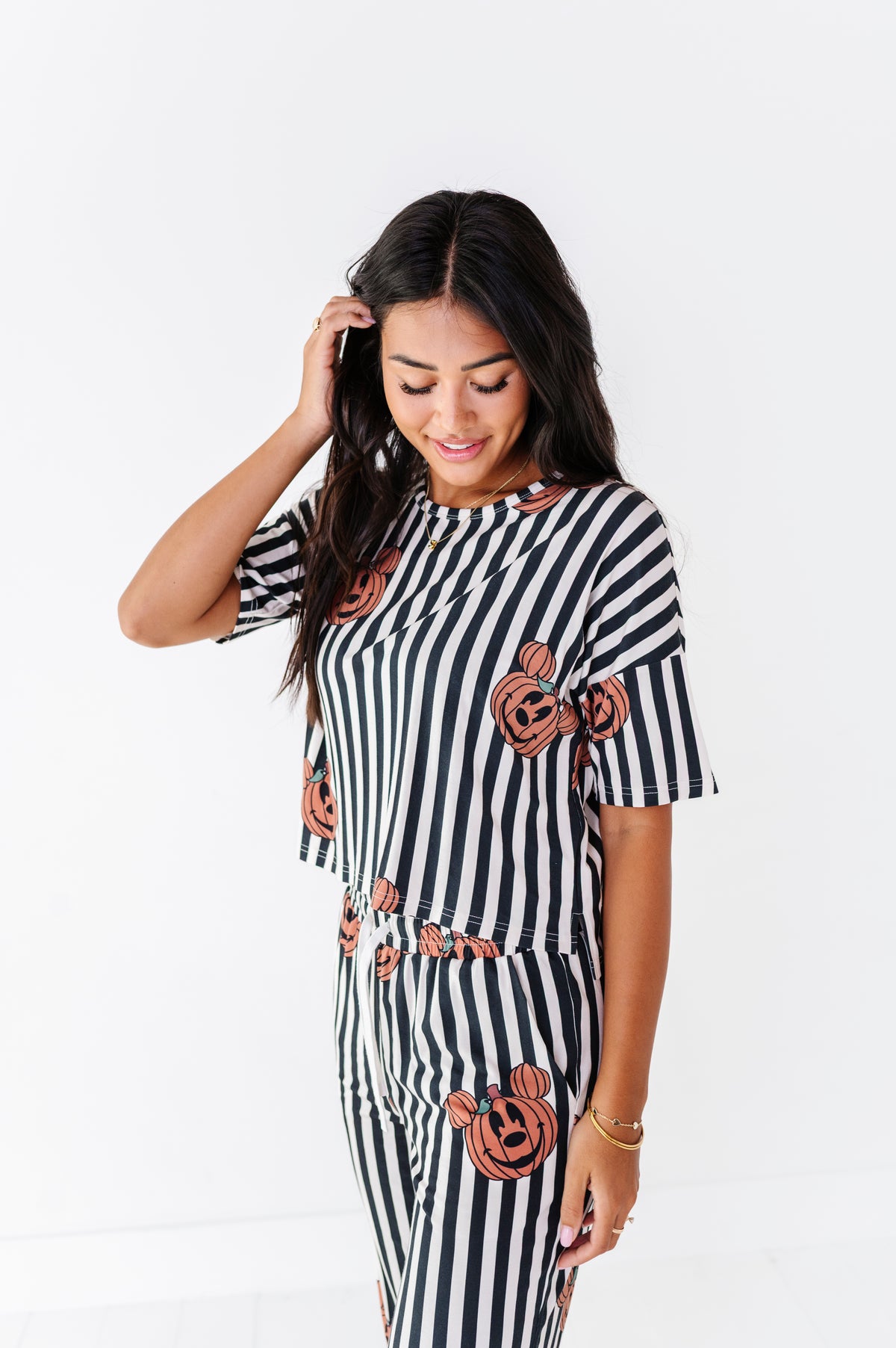 STRIPED MICKEY PUMPKIN | ADULT Bamboo Pant SET