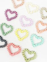 Load image into Gallery viewer, Heart Shape of Spiral Hair Ties-Set of 4 (colors vary)