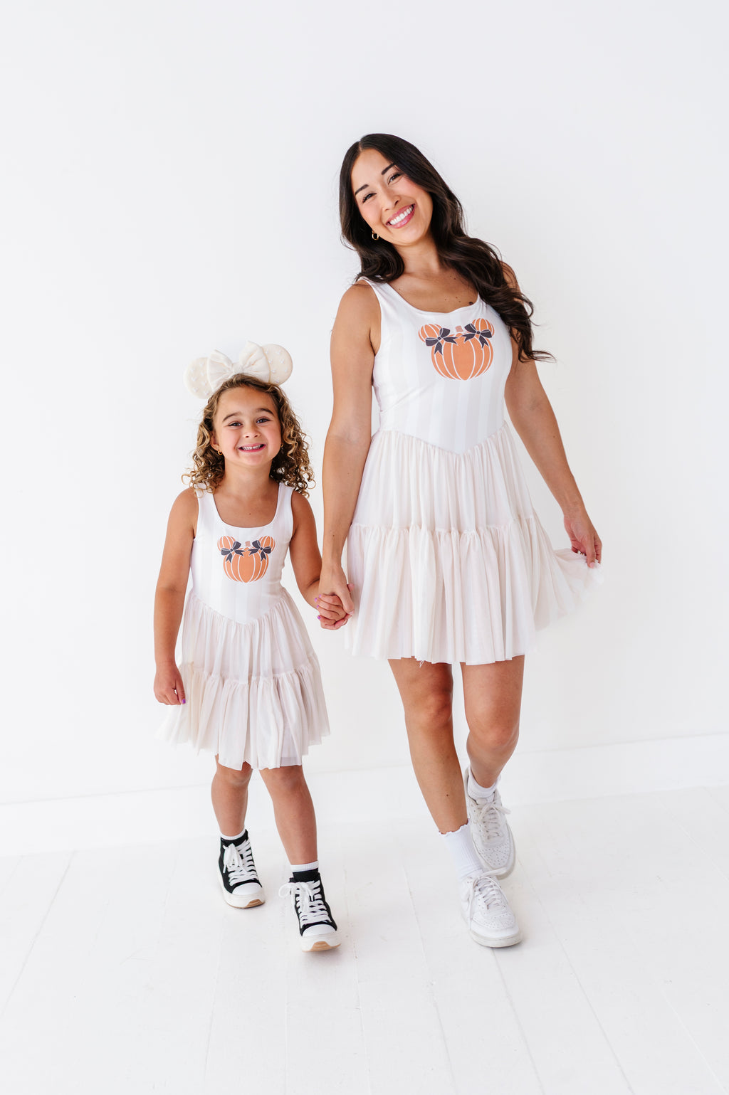 Piggy Pumpkin STRIPE | ADULT Mesh Dress
