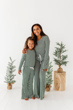 Load image into Gallery viewer, Green Stripes | GIRLS WIDE-LEG SET