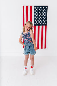 Freedom Floral | Ribbed Tank