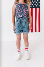 Load image into Gallery viewer, Denim Bow Shorts
